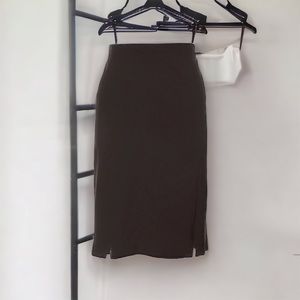 Worth Skirt, Chocolate Brown, Size L